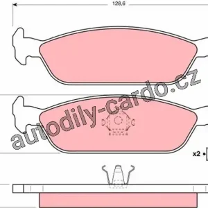 Značkový Sada brzdových destiček TRW GDB3112 - DAIHATSU CHARADE