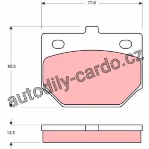 Autentický Sada brzdových destiček TRW GDB187 - DAIHATSU CHARADE, TOYOTA STARLET