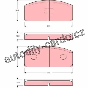 Aktuální Sada brzdových destiček TRW GDB110 - RENAULT 16
