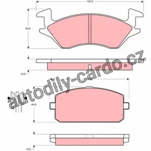 Sada brzdových destiček TRW GDB769 - TOYOTA STARLET Víkendová Akce