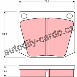 Zlevněný Sada brzdových destiček TRW GDB541 - AUSTIN (ROVER), FORD