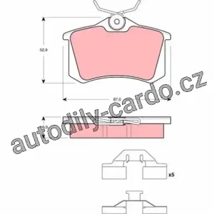 Bezpečná Platba Sada brzdových destiček TRW GDB1467 - RENAULT MEGANE II, VW GOLF IV