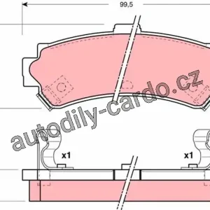 Akční Cena Sada brzdových destiček TRW GDB3115 - NISSAN ALMERA