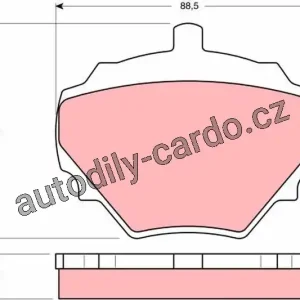 Aktuální Sada brzdových destiček TRW GDB974 - LANDROVER RANGE