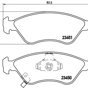 Zlevněný Sada brzdových destiček BREMBO P30007 - KIA