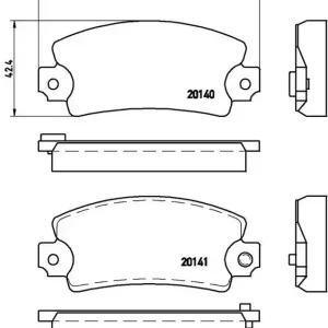 Zlevněný Sada brzdových destiček BREMBO P68004
