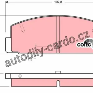 Akční Nabídka Sada brzdových destiček TRW GDB1027 - MAZDA 626