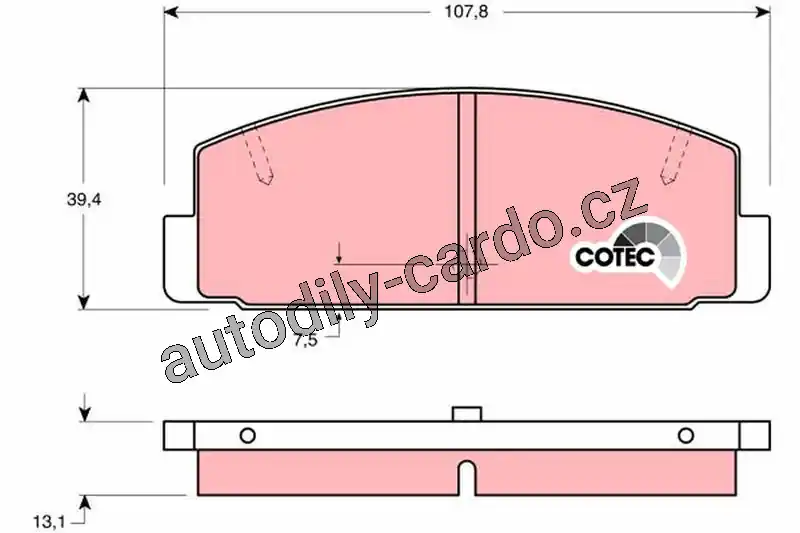 Akční Nabídka Sada brzdových destiček TRW GDB1027 - MAZDA 626