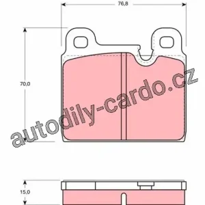 Značkový Sada brzdových destiček TRW GDB918 - PORSCHE