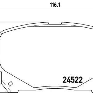 Značkový Sada brzdových destiček BREMBO P83100 - TOYOTA