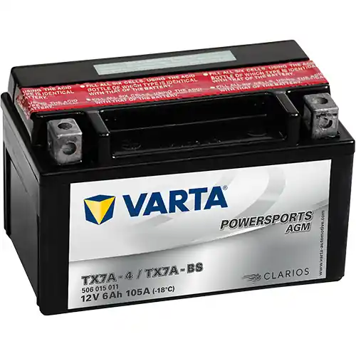 Moto baterie VARTA VT 506015 (506015011) 6Ah 105A 12V L+ Y5 FUNSTART AGM /151x88x94/ YTX7A-BS / YTX7A-BS Akce
