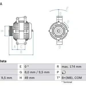 Alternátor BOSCH (BO 0986046270) Výhodná Nabídka