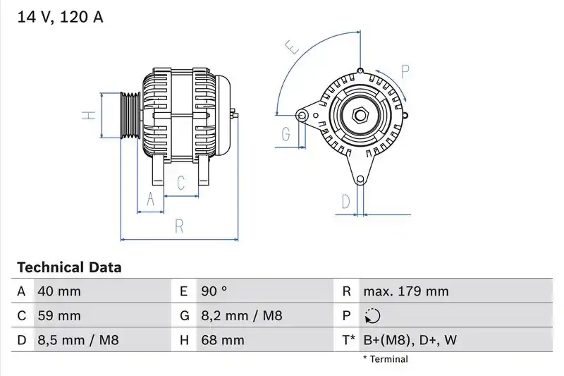 Alternátor BOSCH 0986040360 Přímo Od Výrobce