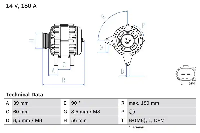 Alternátor BOSCH 0986081230 Přímo Od Výrobce