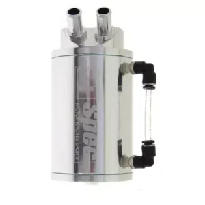 Oil catch tank D1 Spec - 2x vývod - objem 0,5l - stříbrný Cenová Bomba