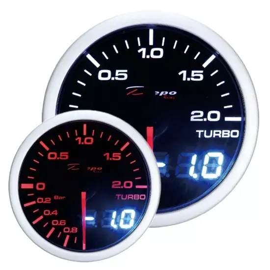 Dokud Zásoby Vydrží Přídavný budík Depo Racing Dual View - tlak turba elektronický