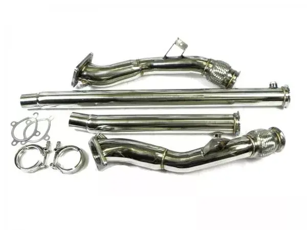 Downpipes s náhradami katalyzátorů Jap Parts Audi A4 / A6 C5 / S4 2.7 V6 Bi-Turbo včetně Quattro (97-02) - 76mm Aktuální