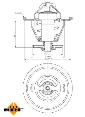 Autentický Termostat, chladivo NRF 725214