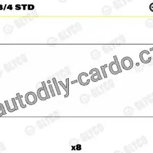 Ověřený Ojniční ložisko GLYCO 71-4243/4 STD - sada