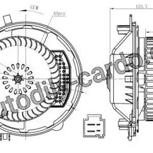 Elektromotor, vnitřní ventilátor NRF 34283 Nejlepší Cena