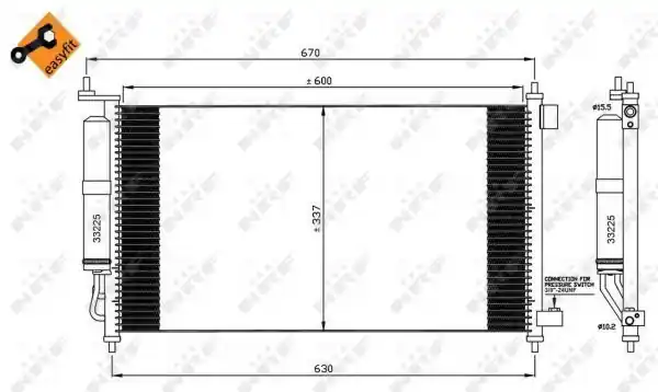 Omezená Nabídka Kondenzátor, klimatizace NRF 35583