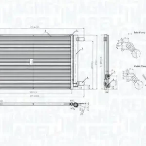 Kondenzátor, klimatizace MAGNETI MARELLI 350203964000 (BC964) Jen Po Omezenou Doba