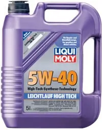 Vysoce Kvalitní Liqui Moly Leichtlauf High Tech 5W-40 5L + štítek