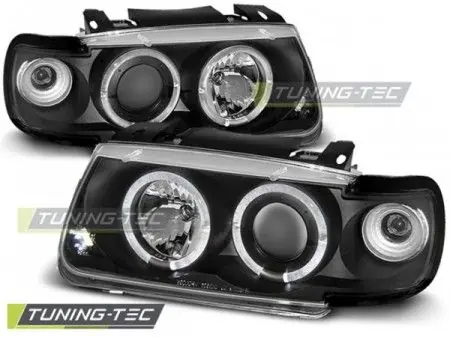 Přední světla VW Polo 6N 10/94-09/99 Hatchback Angel Eyes černá Kup Teď