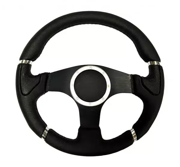 Sportovní volant SW650B - 350mm kůže - černý/černý (Momo Millenium style) Akční Nabídka