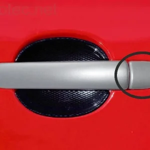 Bezpečná Platba Kryty klik malé, ABS stříbrný matný, 4x bez otvoru pro zámek,Škoda Octavia I. 1997 - 2000
