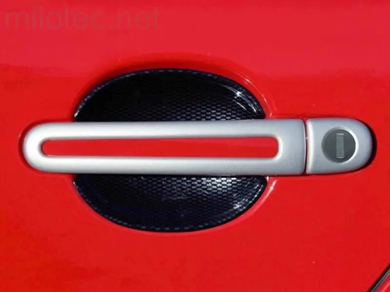 Kryty klik - oválný otvor, stříbrné matné, (4+4 ks dva zámky),Škoda Octavia I. Facelift 2000 - 2004 Výhodná Nabídka