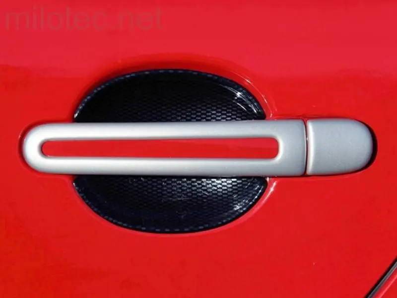 Rychlé Dodání Kryty klik - oválný otvor, stříbrné matné, (4+4 ks bez zámku),Škoda Octavia II. 2004 - 2008