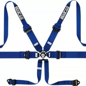 Bezpečnostní pás Sparco Pro Endurance 04818RHALPD1 3/2" 6-bodový modrý - karabina (FIA homologace) Výprodej