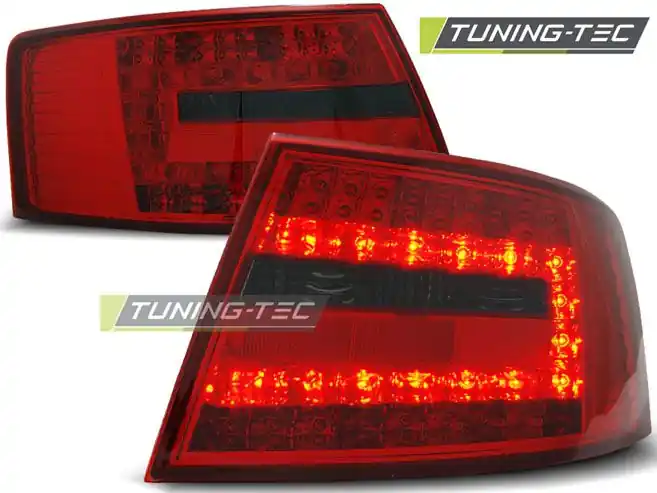 Rychlé Dodání Zadní led světla Audi A6 C6 sedan 04-04-08, červená kouřová