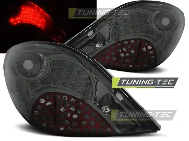 Zadní led světla Peugeot 207 3D/5D 05/06-06/09 kouřová led Hit Sezóny