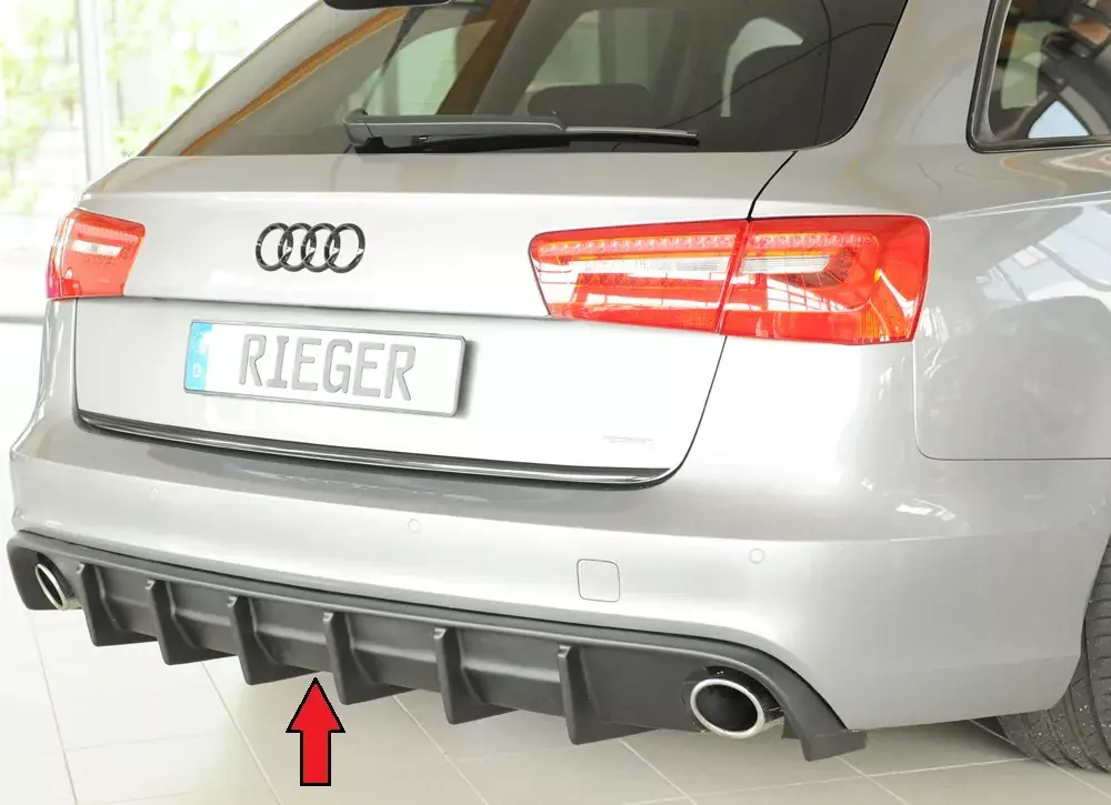 Levný Rieger vložka zadního nárazníku (pro vozy bez tažného zař.) pro Audi A6 4G, C7 sedan, plast ABS bez povrchové úpravy
