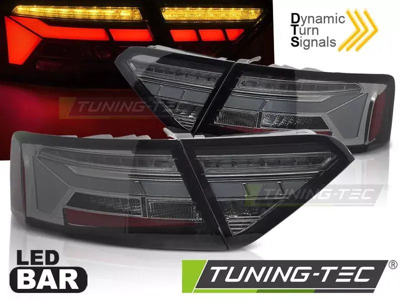 LED BAR TAIL LIGHTS SMOKE SEQ AUDI A5 11-16 OEM BULB Omezená Nabídka