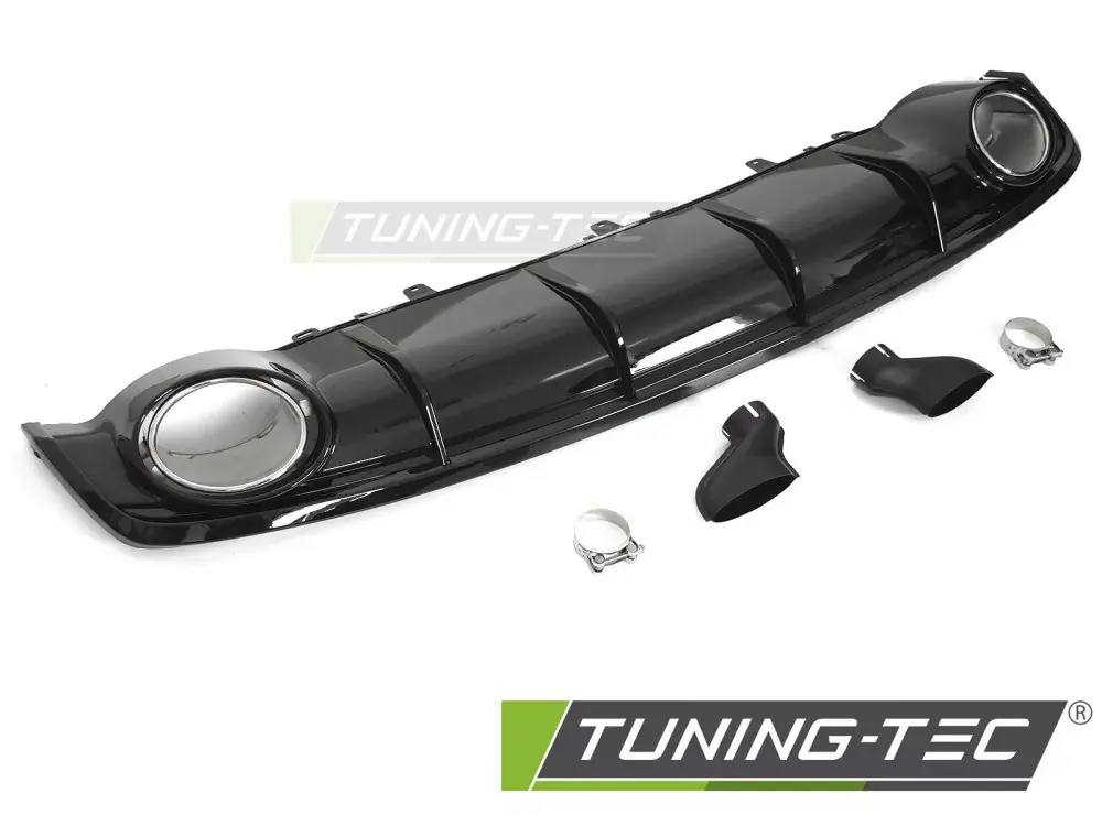 DIFFUSOR TWIN OUTLET GLOSSY BLACK SPORT STYLE fits AUDI A7 C7 14-18 Sleva