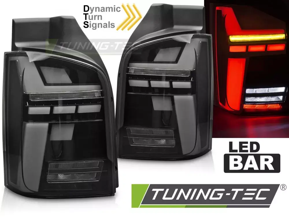 LED BAR TAIL LIGHTS SMOKE SEQ fits VW T5 04.03-09 / 10-15 Aktuální