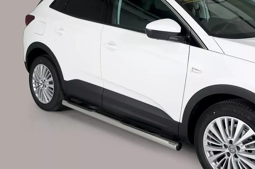 Ověřený Nerez boční nášlapy OPEL Grandland X 2018- průměr 76
